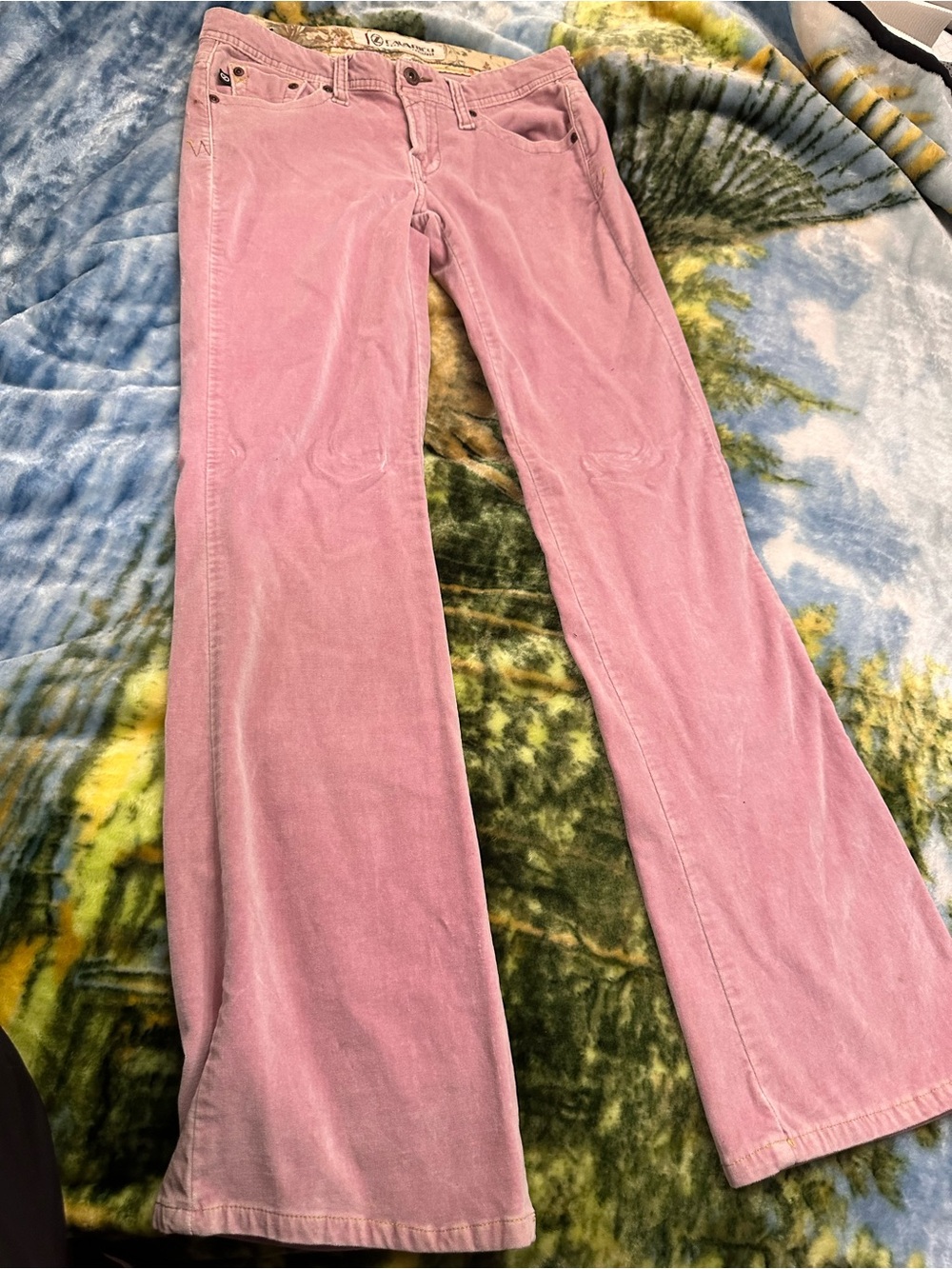Z. Cavaricci Pink Corduroy Flare Pants